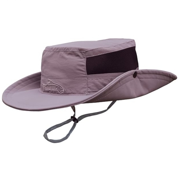 Fishing Hat Boonie Bucket Hat UPF50+ Sun Protection Wide Brim 2 Adj Straps Gray - Picture 2 of 7